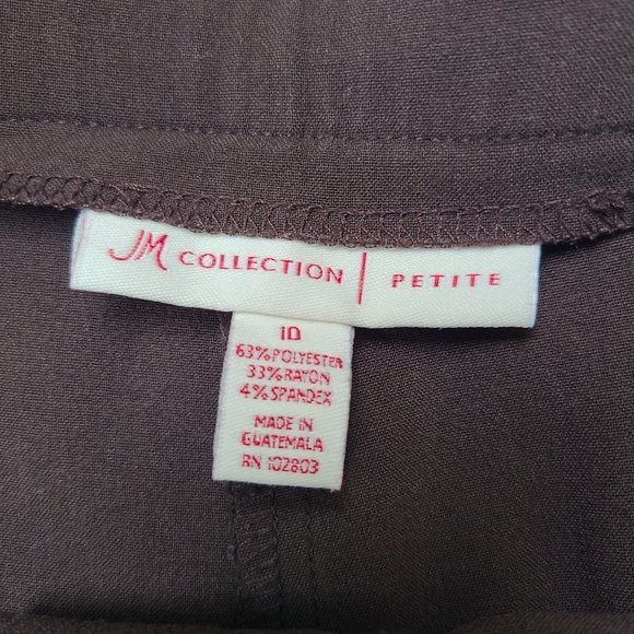 JM Collection Brown Dress Pants Size 10 Petite - Picture 5 of 10
